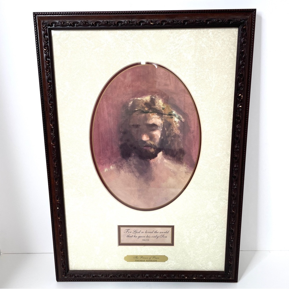 Thomas Kinkade Jesus The Prince of Piece Framed Print